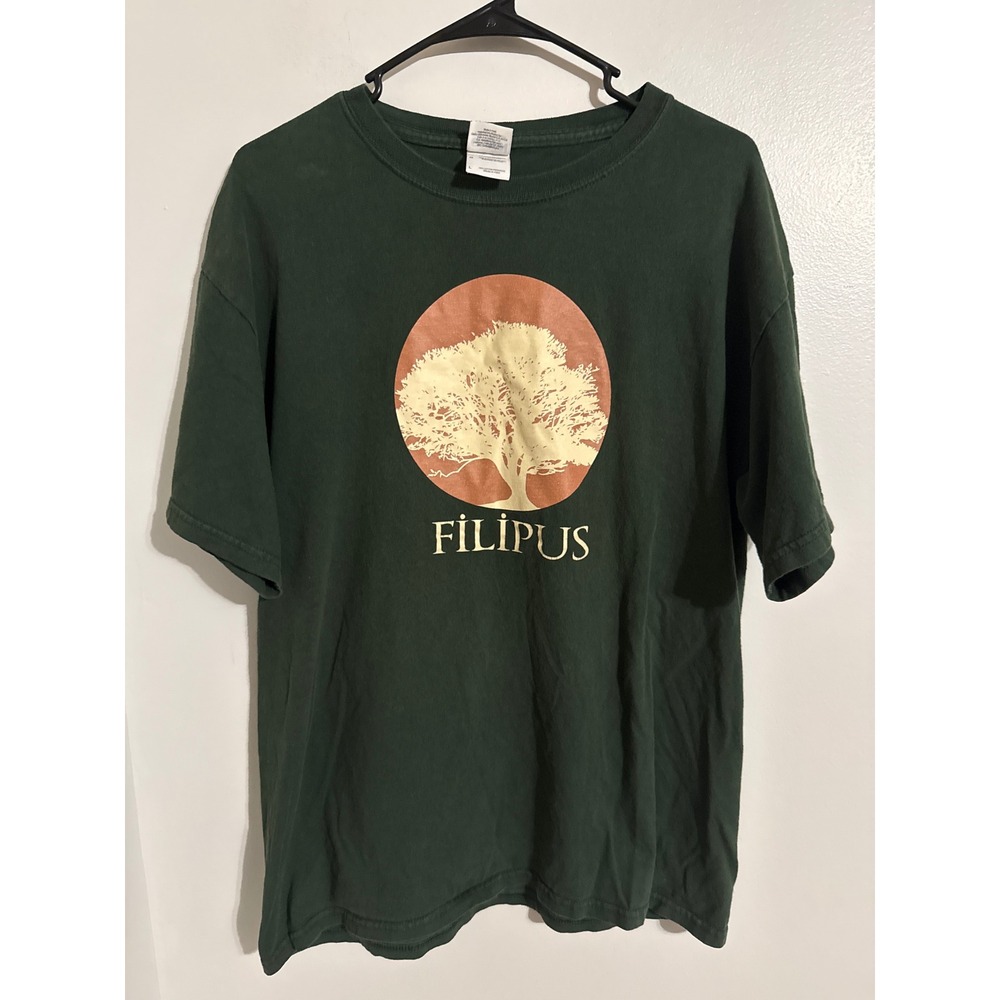 Gildan Ultra Cotton Mens Filipus Tree Graphic T-Shirt Forest Green Large